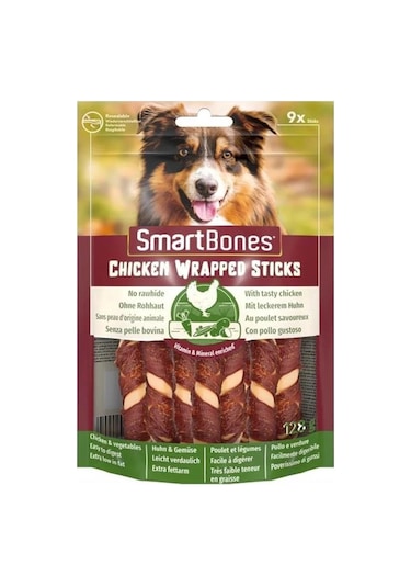 Smartbones Tavuk Sargılı Stick Mini Köpek Ödülü 9 Lu 112 Gr.