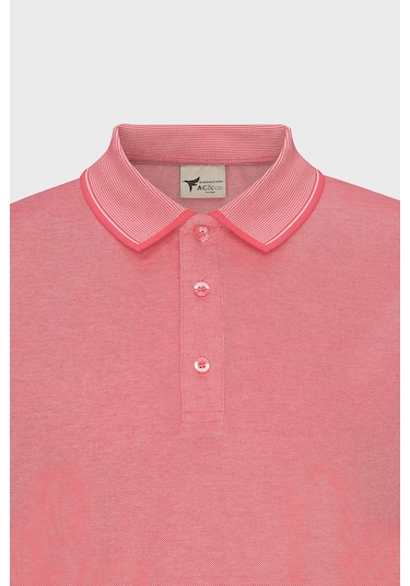 Ac&Co / Altınyıldız Classics 4A4820200047Ncbl Düğmeli Polo Yaka Cepsiz Slim Fit Erkek Tişört Narçiçeği - Beyaz