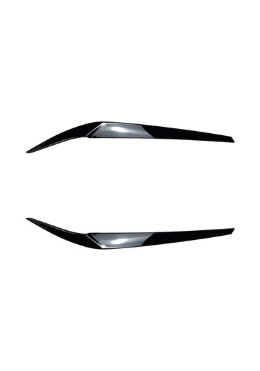 Araba Karbon Fiber Görünüm Far Kaş Göz Kirpikleri Bmw 5 Serisi G30 G31 G38 F90 M5 540ı 525i 530i 1721 Parlak Siyah