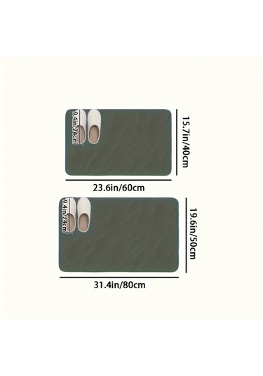 Elmpaly 1 Adet Kaymaz Diatomite Banyo Paspası - Hızlı Kuruyan Yumuşak Gri Pembe 50x80 Cm Gri Pembe