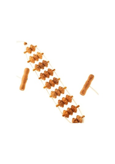 Maoyaya Tam Vücut Masaj Rulosu - Ahşap Halat Sırt Masaj Aleti, Çok Renkli Seçenek Çok Renkli