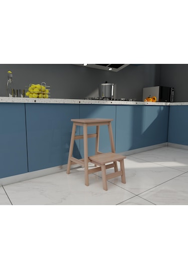 Ahşap Katlanabilir Basamaklı Tabure