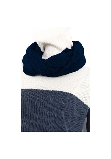 Unisex Örgü Boyunluk Kadın Erkek Atkı Akrilik