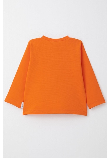 Breeze Erkek Çocuk Uzun Kollu Tişört Basic 1-4 Yaş, Turuncu-turuncu Turuncu