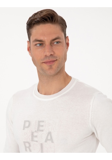 Pierre Cardin Erkek Ekru Kazak /triko 50315737-vr019 Ekru