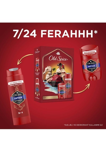 Old Spice Captain Modern Seti Deodorant Stick 50 Ml + Duş Jeli 250 Ml