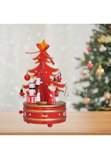 Yılbaşı Ahşap Dekor - Müzikli Yılbaşı Ağacı-