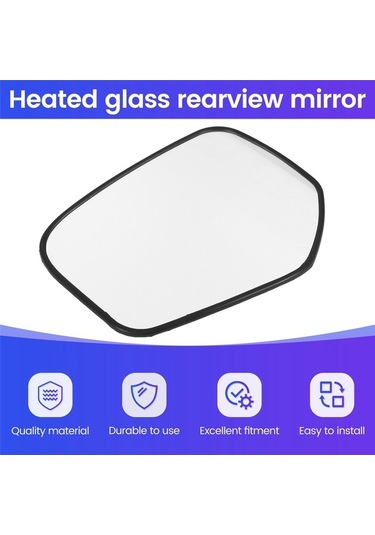 Createtech Araba Sol Isıtmalı Cam Dikiz Aynası Yan Kanat Geri Vites Camı, Yüksek Kaliteli Kullanım