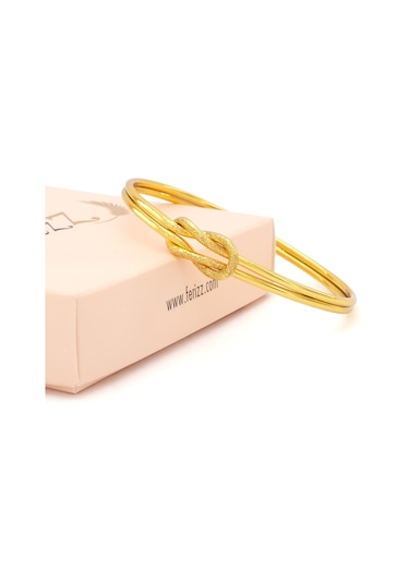 Altın Kaplama İmitasyon Simli Ajda Aşk Düğümü Bilezik Blz-3114 Altın