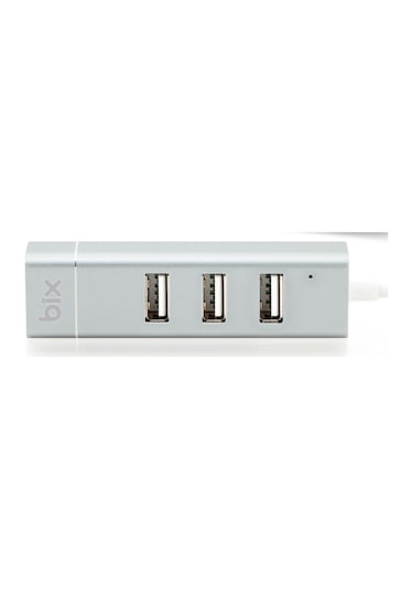 Bix BX03HB USB to Ethernet Dönüştürücü 3 Portlu USB 2.0 Çoklayıcı Adaptör