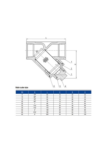 Besthome1 304 Paslanmaz Çelik Dn20 3/4 İç螺纹 Y Tipi Filtre Sıvı Gaz Arıtıcı