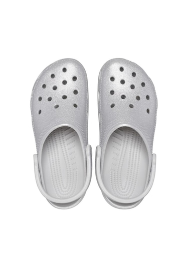 Crocs Classic Glitter Clog Bayan Terlik - Gümüş