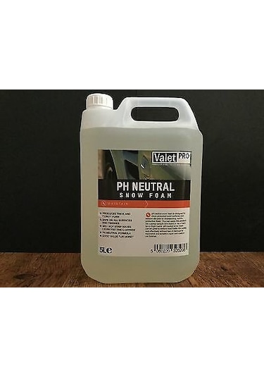 Valet Pro Ph Neutral Snow Foam Güvenli Yıkama Köpüğü 5  Lt