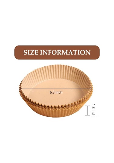 Skycity Yemek Dereceli Havva Fritöz Liner 16cm, 100 Adet - Yağ/su Geçirmez, Kullandıkdan Atılabilir, Fritözü Temiz Tutar, Mikrodalga/steamer Uyumlu Diğer