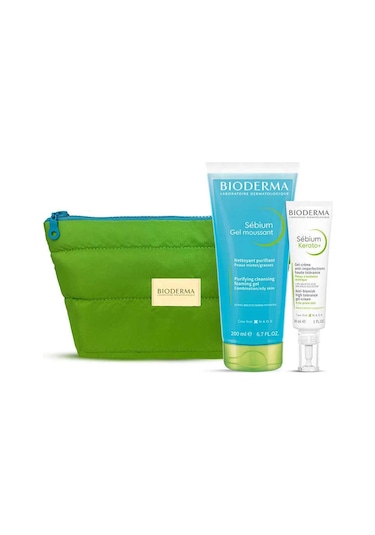 Bioderma Sebium Akne Karşıtı Bakım Seti + Çanta