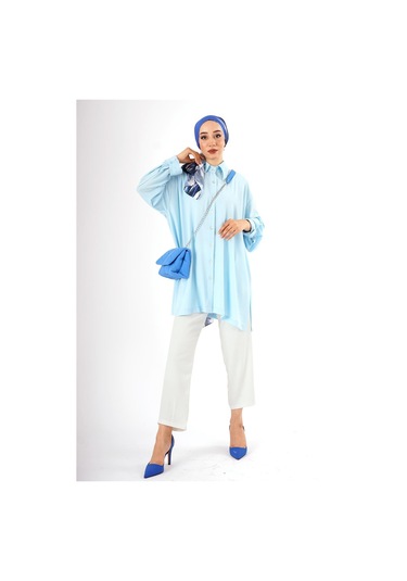 Fatma Sezen Over Size Tunik - Kadın Çok Renkli