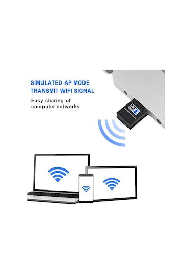 300Mbps Wireless USB Wi-Fi Adaptör Dongle Network Lan Aparatı