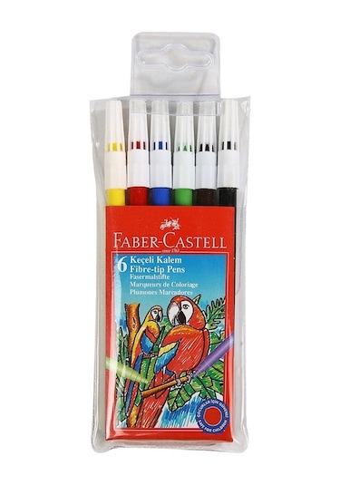 Faber-Castell Yıkanabilir Keçeli Boya Kalemi 6'lı