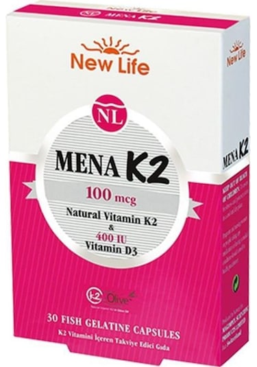 Newlife Mena K2 + D3 Vitamini 60 Kapsül