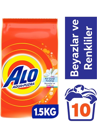 Alo Kar Çiçeği Toz Çamaşır Deterjanı 10 Yıkama 1500 G