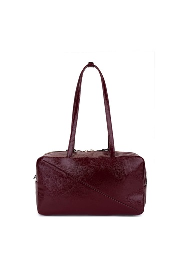 Tamer Tanca Kadın Suni Deri Bordo Rugan Kol Çantası 1178 4001 Bn Cnt Sk25-26 Bordo Krsk Rgn Bordo