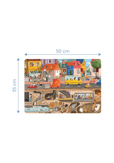 Moritoys Exploring My City - 2in1 Puzzle Ve Bil Bakalım Kim Oyunu