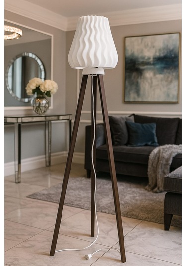 Soft Model Modern Salon / Oturma Odası Ahşap Ayaklı Lambader Ahşap