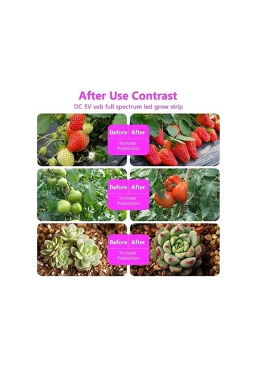 Opulentliving 5 Metre Usb Bitki Büyütme Led Şerit - Tam Spektrum Tohum Yetiştirme Işığı Diğer