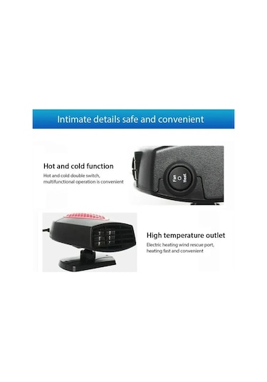 Jialan 12v 150w Araba Elektrikli Isıtıcı Havalı Isıtıcı Evrensel