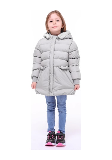 Benitto Kids Kız Bebek Çocuk Mont 51284-gri Gri
