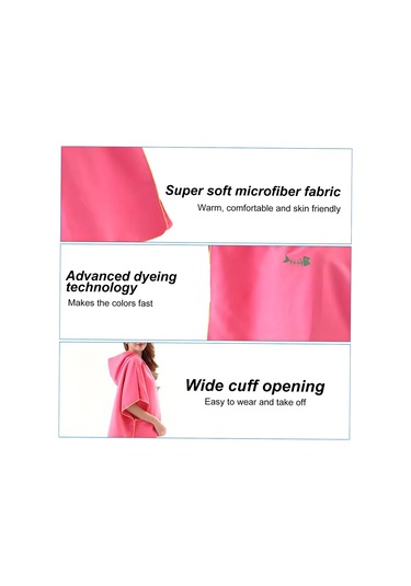 Vkemall Siyah Mikrofiber Surf Değişim Poncho: Hızlı Kuruyan, Su Absorbanı, Şapkalı, Sahil Ve Yüzme Kullanıma Uygun Banyo Mandalı