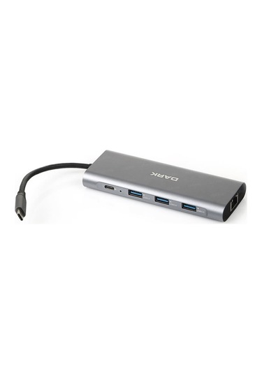 Dark Dk-ac-u31x36 Usb 3.1 Type C To 9 İn 1 Hdmı Rj45 3xusb 3.0 Pd Tf Sd Kart Okuyuculu Dock Station