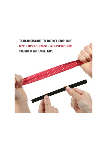 Xindoker Pembe Raket Eldekiği - Pu+eva Materyal, Ter Emici, 1 Adet 110x2.5x0.075 Cm