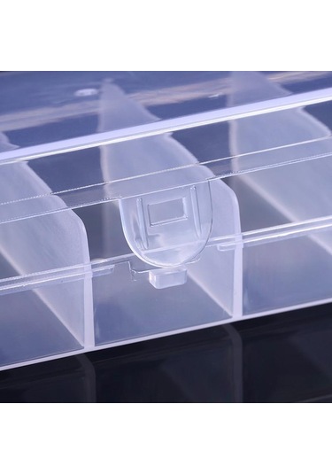 Boncuk Takı İçin Taşınabilir Şeffaf Plastik Saklama Kutusu Bölme Konteyner