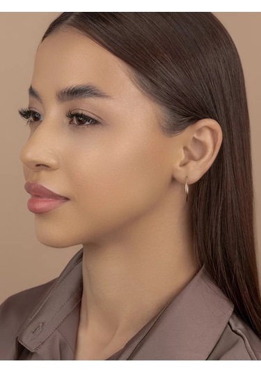 Veronika 925 Ayar Gümüş Klasik Balık Pabuç Küpeler 19467449 Altın