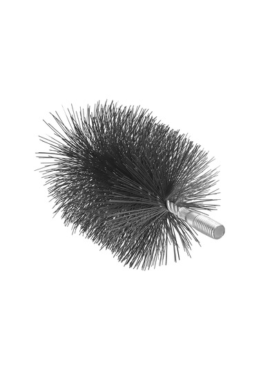 Yaleker Çelik Tellerden Yapılmış Baca Temizleme Fırçası, Korumalı Kaplama, 1 Adet, 170mm Uzunluk, Kireç Ve Kir Giderici, Kolay Montajlı