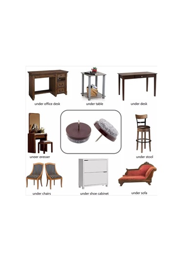 Magnetic Mobilya Ayakları İçin Koruyucu Buzla Örtüleri Buz İçi Yastıklar 194481276 Kahverengi