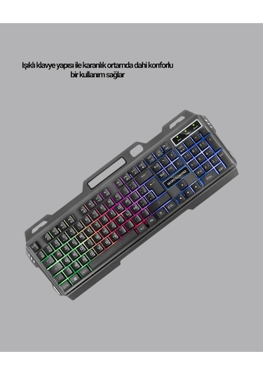 Hn01 Kulaklık + Pg-8018 Oyuncu Klavyesi Set