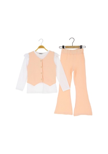 Kız Çocuk Takım Yelekli Somon