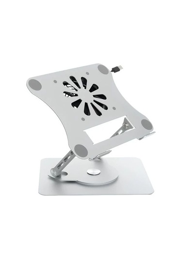 Daytona J41 360 Döner Metal Fanlı Notebook Stand, Açık Gri