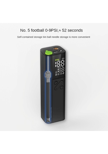 Sones B7 Akıllı Elektrikli Kablosuz Top Hava Pompası Led Ekranlı Siyah