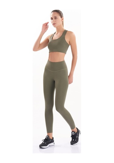 Josejuan Kadın Tayt Uzun Toparlayıcı Yüksek Bel 7101-haki Haki