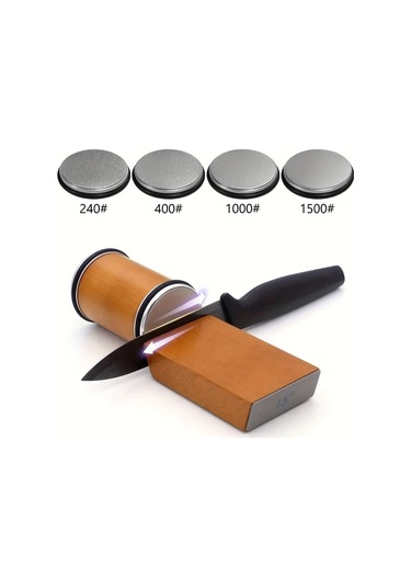 Xuweiwei Rotary Bileme Aleti Kahverengi 240 400 1000 1500 Manyetik Bıçak Tutucu 15 Ve 20 Derece Açılı Elmas Bileyici Taş Profesyonel Mutfak Aracı