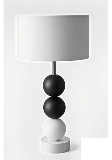 Casa Masa Abajuru Metal Gövde Kumaş Başlık Dekoratif Lamba Çok Renkli