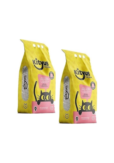 Kityus Bebek Pudrası Kokulu Topaklaşan Bentonit Kedi Kumu 2 x 10 L