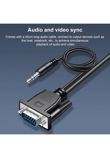 Sones Hdco-vgam2 1080p Vga Erkek - Hdmı Dişi Dönüştürücü 3,5 Mm Ses Kablosuyla