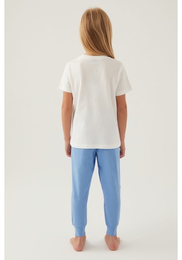 Frozen Star Krem Kız Çocuk Pijama Takımı 5274-42791 Krem