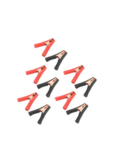 Moveevo 100a Akü Klembi Seti - Pvc Kaplı, Çelik Ve Bakır Malzeme, 20mm Açılış, Araç Ve Kamyonlar İçin, 5 Adet Kırmızı-siyah Paket