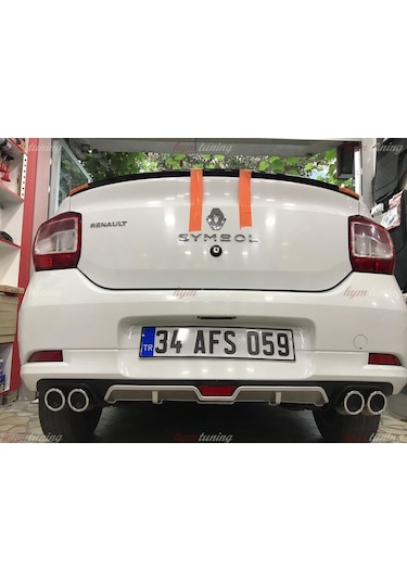 Renault Clio Symbol Arka Tampon Çift Egzozlu Difüzör - Difizör