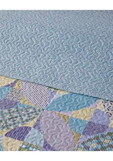 English Home Patch Square Çift Kişilik Çok Amaçlı Örtü 200x220 Cm Yeşil Yeşil